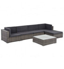 Salon de jardin 6 pcs avec...