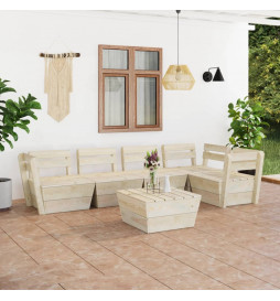 Salon de jardin palette 6...
