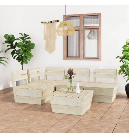Salon de jardin palette 5...