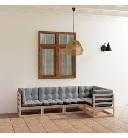 Salon de jardin 5 pcs avec...
