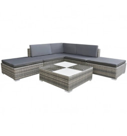 Salon de jardin 6 pcs avec...