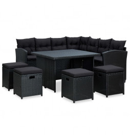 Salon de jardin 6 pcs avec...