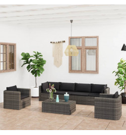 Salon de jardin 7 pcs avec...