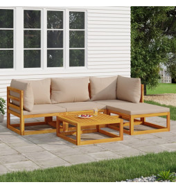 Salon de jardin 5 pcs avec...