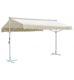 Auvent sur pied 4x3 m Crème