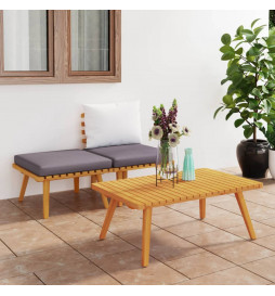 Salon de jardin 3 pcs avec...
