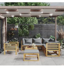 Salon de jardin 8 pcs avec...