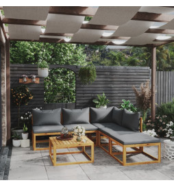 Salon de jardin 6 pcs avec...