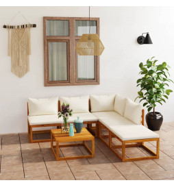 Salon de jardin 6 pcs avec...
