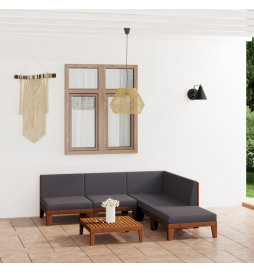 Salon de jardin 6 pcs avec...