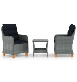 Salon de jardin 3 pcs avec...