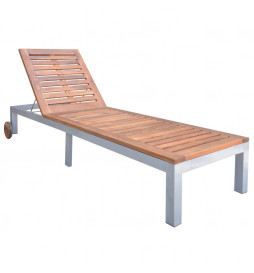 Chaise longue Bois d'acacia...