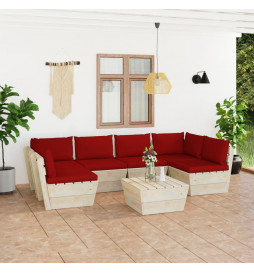 Salon de jardin palette 7...