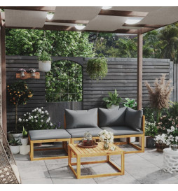 Salon de jardin 4 pcs avec...