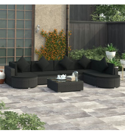 Salon de jardin 8 pcs avec...