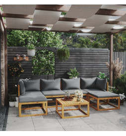 Salon de jardin 7 pcs avec...
