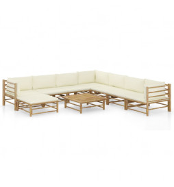 Salon de jardin 9 pcs avec...