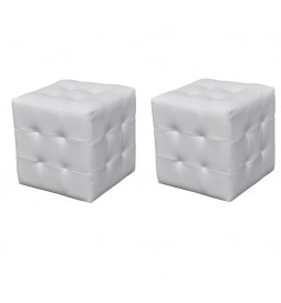 Tabourets cube Blanc