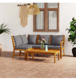 Salon de jardin 4 pcs avec...