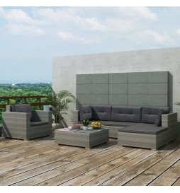 Salon de jardin 6 pcs avec...
