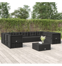 Salon de jardin 9 pcs avec...