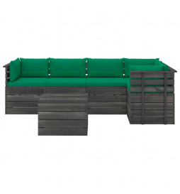 Salon palette de jardin 6...