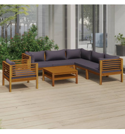 Salon de jardin 7 pcs avec...