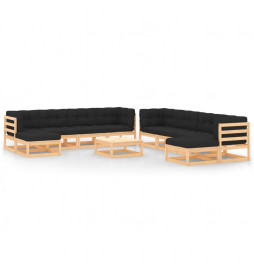 Salon de jardin 11 pcs avec...