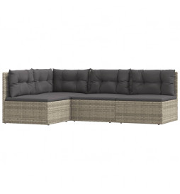 Salon de jardin 4 pcs avec...
