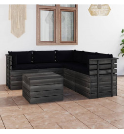 Salon palette de jardin 6...