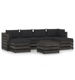 Salon de jardin 7 pcs avec...