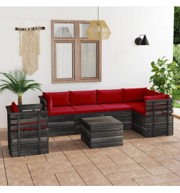 Salon palette de jardin 7...