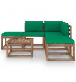 Salon de jardin 6 pcs avec...
