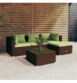 Salon de jardin 5 pcs avec...
