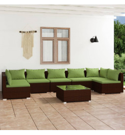 Salon de jardin 8 pcs avec...