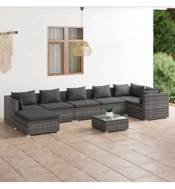 Salon de jardin 8 pcs avec...