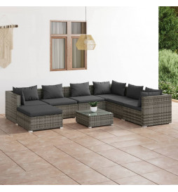Salon de jardin 8 pcs avec...