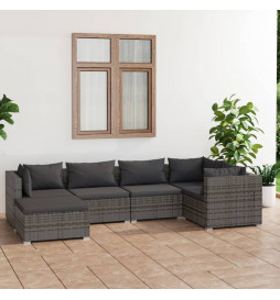 Salon de jardin 6 pcs avec...
