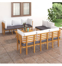 Salon de jardin 8 pcs avec...