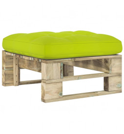 Pouf palette de jardin vert...