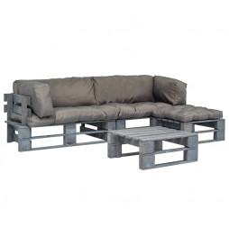 Salon palette de jardin 4...