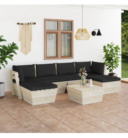 Salon de jardin palette 7...