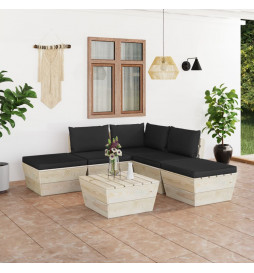 Salon de jardin palette 6...