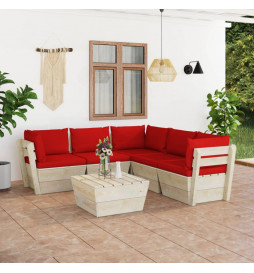 Salon de jardin palette 6...