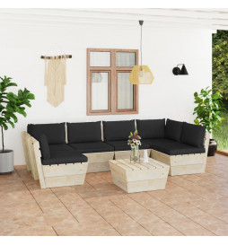 Salon de jardin palette 7...