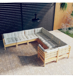 Salon de jardin 8 pcs avec...