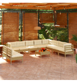 Salon de jardin 11 pcs avec...