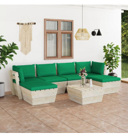 Salon de jardin palette 7...