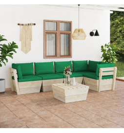Salon de jardin palette 6...