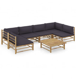Salon de jardin 7 pcs avec...